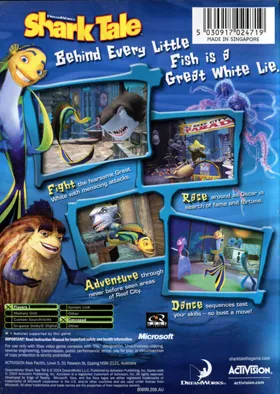 Shark Tale (USA) box cover back